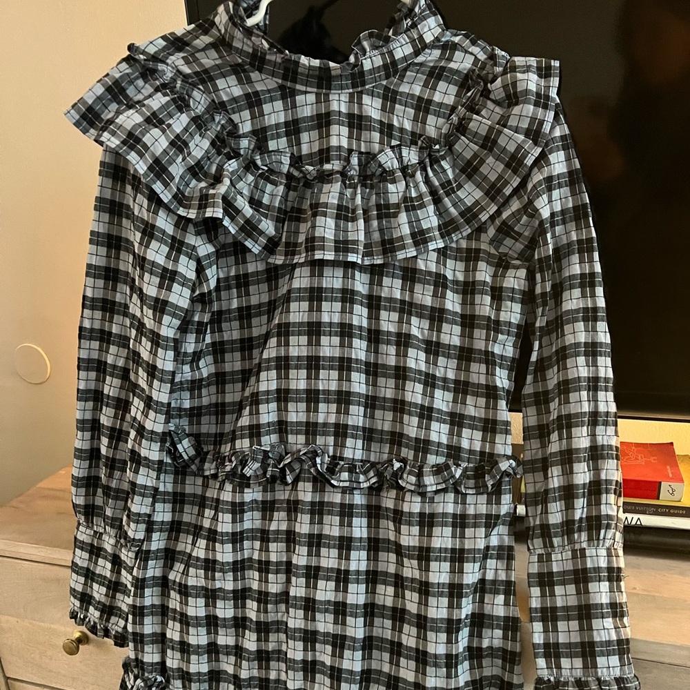 Vintage above knee plaid GANNI dress